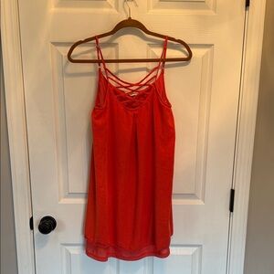 Entro Women’s Size M Burnt Orange Summer Midi Dress